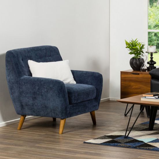 Anthony Accent Armchair - Amber Navy