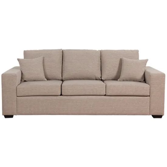 Zena 3 Seater Fabric Sofa - Pebble